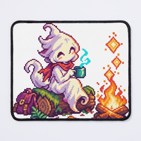 Item preview, Campfire Checkpoint Cozy Pixel Ghost Adventurer designed and sold by momololo.