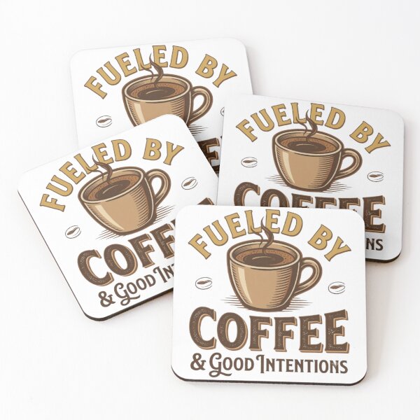 Aperçu de l'œuvre Fueled by Coffee & Good Intentions – Vintage Coffee Design créée et vendue par Salma.Store.