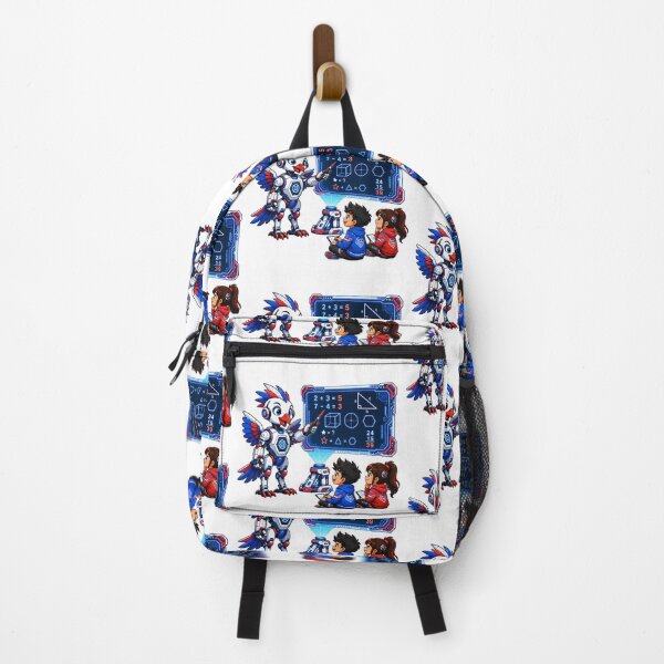 Item preview, "AI Robot Teaching Math to Kids: Futuristic STEM Education & Hologram Classroom Vector Illustration" designed and sold by Nubian Style.