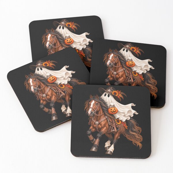 Item preview, Trick or Treat Ghost Rider – Western Halloween Horse designed and sold by  QuarterHorseArt by Just my Studio.