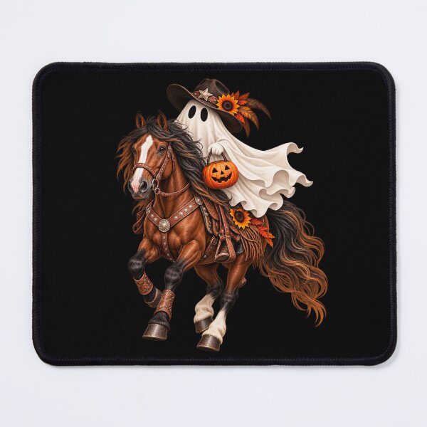 Item preview, Trick or Treat Ghost Rider – Western Halloween Horse designed and sold by  QuarterHorseArt by Just my Studio.