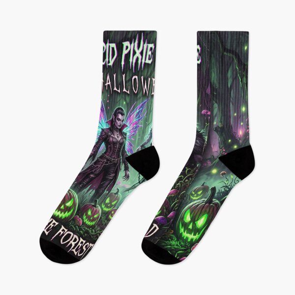 Aperçu de l'œuvre Une affiche d'Halloween sur le thème Acid Pixie et Fairycore créée et vendue par Solomon-Ent-144.