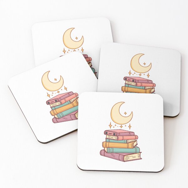 Item preview, Cozy Pastel Books and Moon Die Cut Sticker designed and sold by Piyush07077.