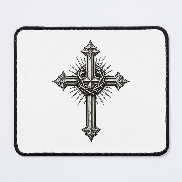 Item preview, Christian cross with crown of thorns – Jesus Christ designed and sold by Legacy Apparel Co..