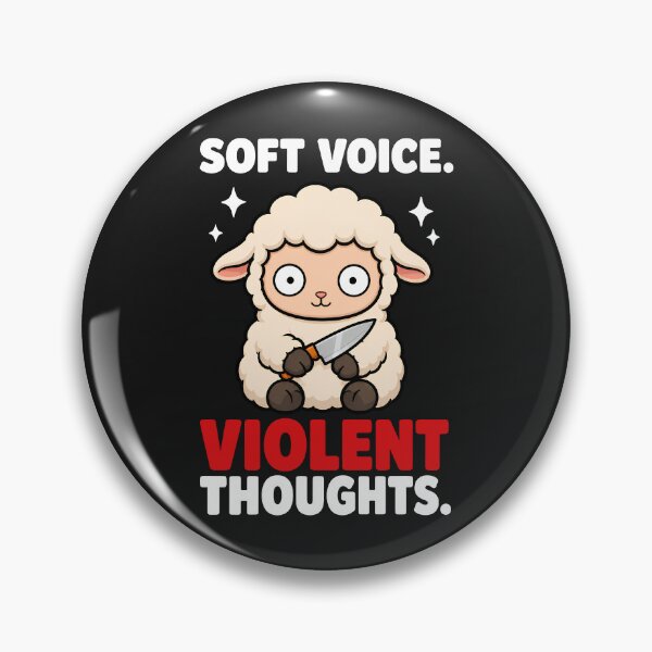 Item preview, Soft Voice Violent Thoughts Cute Sheep Dark Humor  designed and sold by Emmatshirt1.