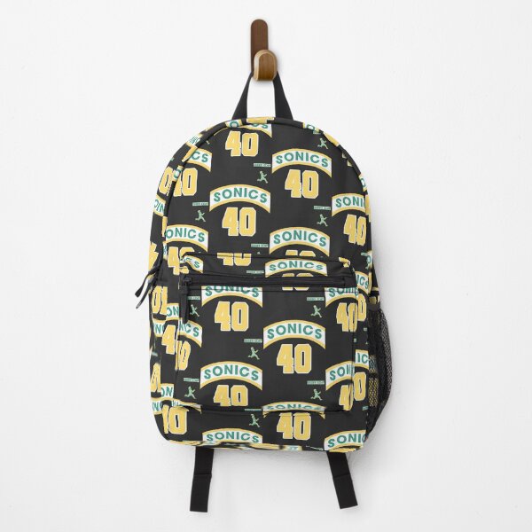 Aperçu de l'œuvre Maillot de basketball rétro inspiré du style de Shawn Kemp et des Supersonics créée et vendue par Winwinwe.
