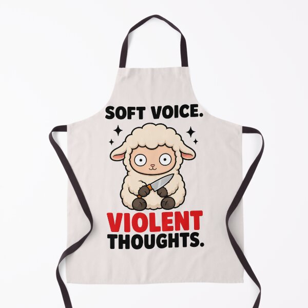 Item preview, Soft Voice Violent Thoughts Cute Sheep Dark Humor designed and sold by Emmatshirt1.