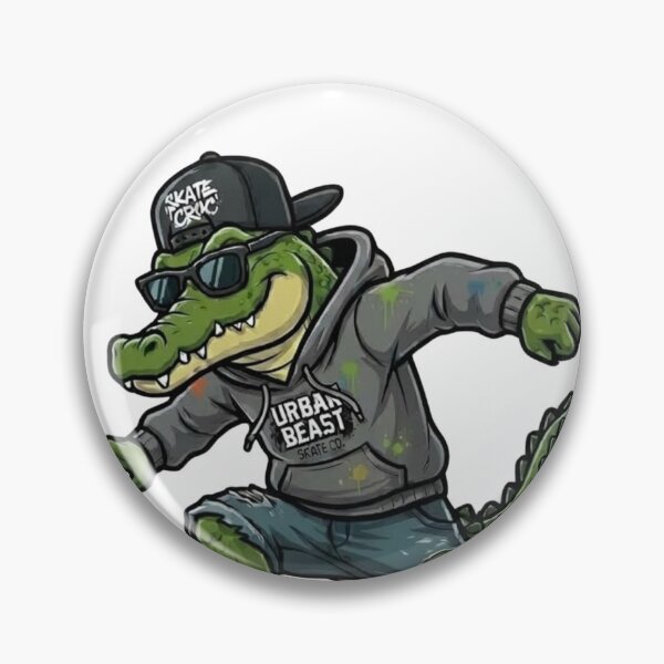 Item preview, Urban Beast Skater Croc - Cool Skateboarding Crocodile designed and sold by Gianlu1215.