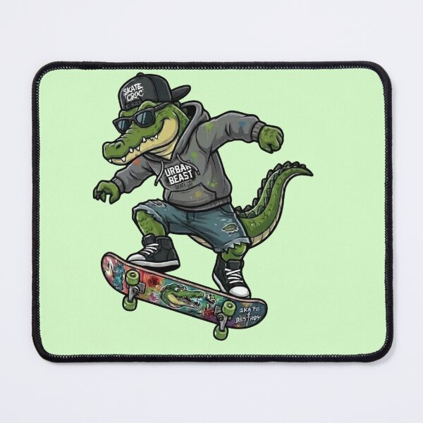 Item preview, Urban Beast Skater Croc - Cool Skateboarding Crocodile designed and sold by Gianlu1215.