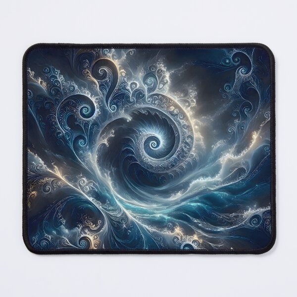 Item preview, Swirling Blue Ocean Vortex Fractal designed and sold by Sybille-Yates.
