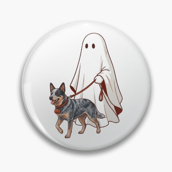 Artikelvorschau, Gruseliger Geist wandelt – Halloween-Kunst: Blue Heeler Australian Cattle Dog entworfen und verkauft von raedattia.