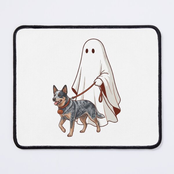 Item preview, Spooky Ghost Walking Blue Heeler Australian Cattle Dog Halloween Art designed and sold by raedattia.