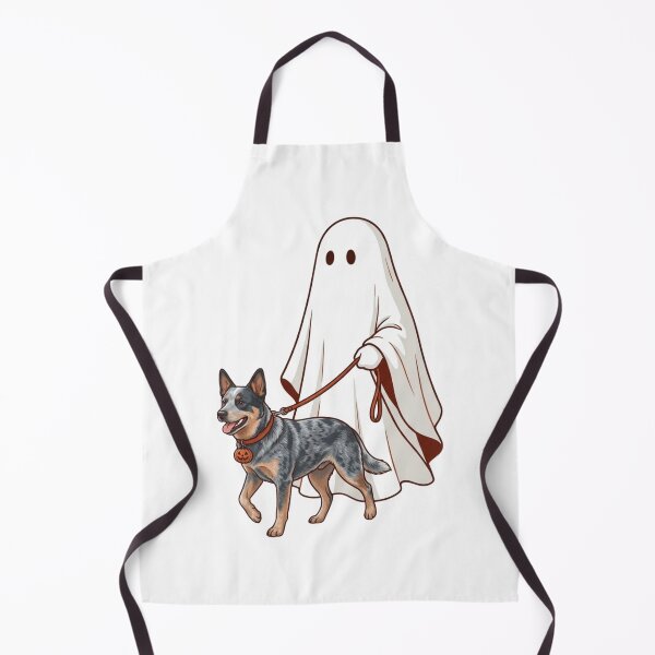 Item preview, Spooky Ghost Walking Blue Heeler Australian Cattle Dog Halloween Art designed and sold by raedattia.