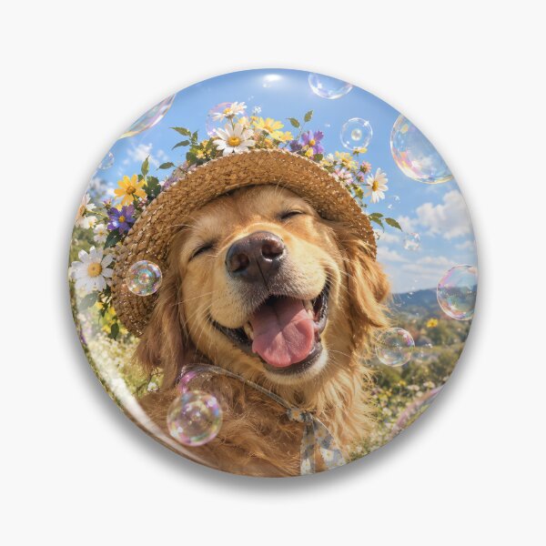 Item preview,  cheerful dog taking a selfie in a straw hat designed and sold by ArcaneVisionArt.