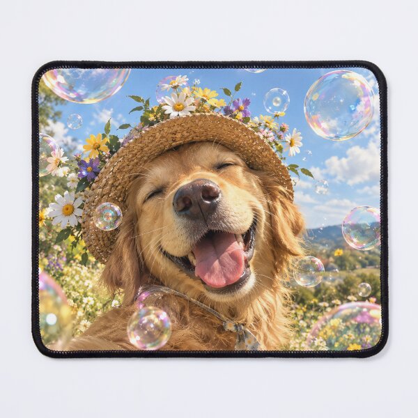 Item preview,  cheerful dog taking a selfie in a straw hat designed and sold by ArcaneVisionArt.