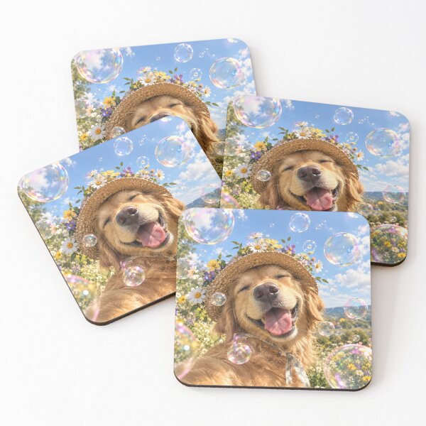 Item preview,  cheerful dog taking a selfie in a straw hat designed and sold by ArcaneVisionArt.