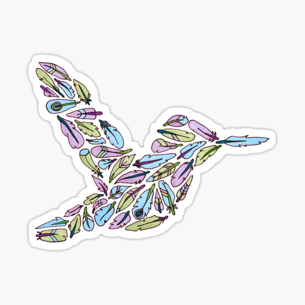 Hummingbird - Cool Colors 2 Sticker