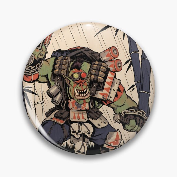 Artikelvorschau, Ork Warhammer 40000 Ukiyo-e Gamer Grafik-T-Shirt entworfen und verkauft von Senpaiwaves.