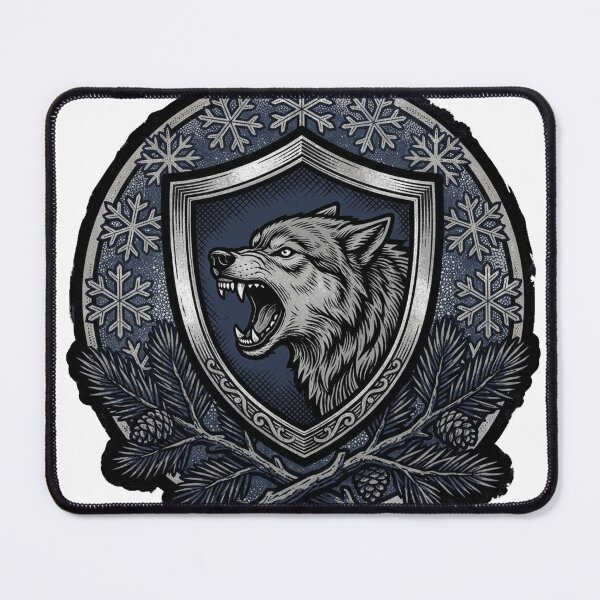 Item preview, Fierce wolf coat of arms, medieval fantasy style designed and sold by Pandanime.