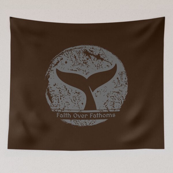 Item preview, Faith Over Phantom | Jonah and the Whale Vintage Christian Design | Grey gray black designed and sold by ZechJohnRB.