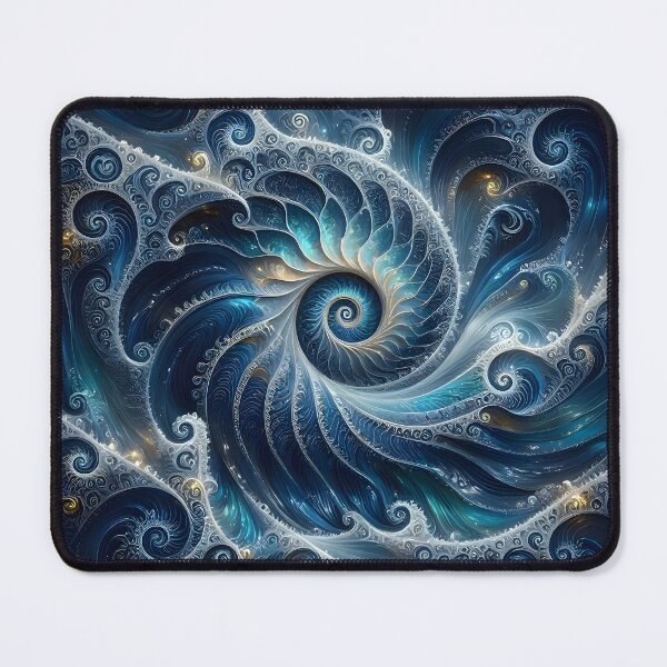 Item preview, Swirling Blue Ocean Vortex Fractal designed and sold by Sybille-Yates.