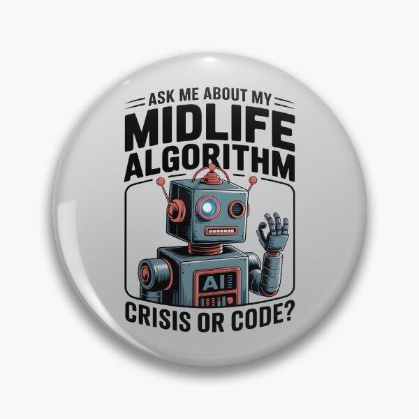 Artikelvorschau, Frag mich nach meinem Midlife-Algorithmus – Lustiger KI-Humor für die Lebensmitte entworfen und verkauft von Jollys-ArtShop.