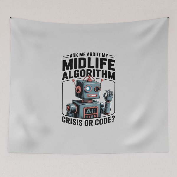 Item preview, Ask Me About My Midlife Algorithm – Funny AI Midlife Humor designed and sold by Jollys-ArtShop.
