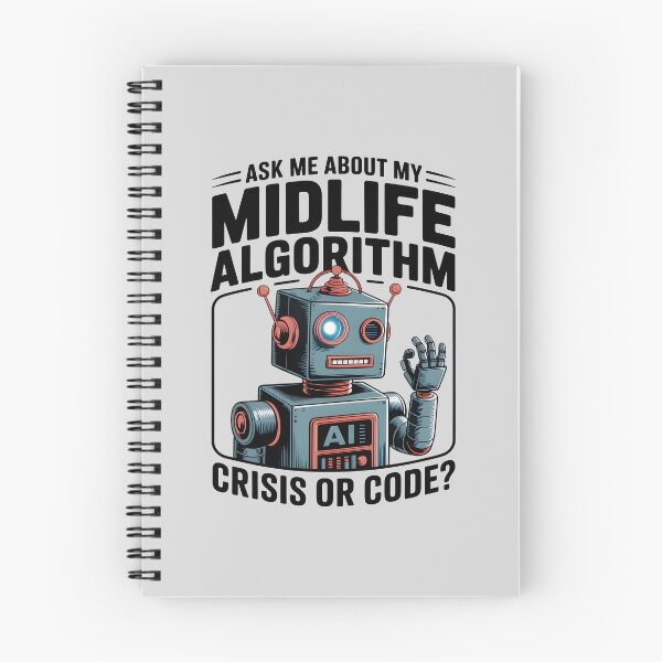 Item preview, Ask Me About My Midlife Algorithm – Funny AI Midlife Humor designed and sold by Jollys-ArtShop.