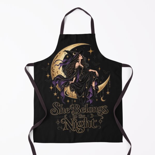 Item preview, She Belongs to the Night Witch Crescent Moon Gothic Celestial Halloween Design designed and sold by Sanika arts .