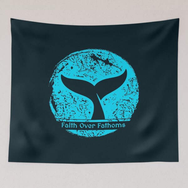 Item preview, Faith Over Phantom | Jonah and the Whale Vintage Christian Design | Blueish Green Cyan designed and sold by ZechJohnRB.