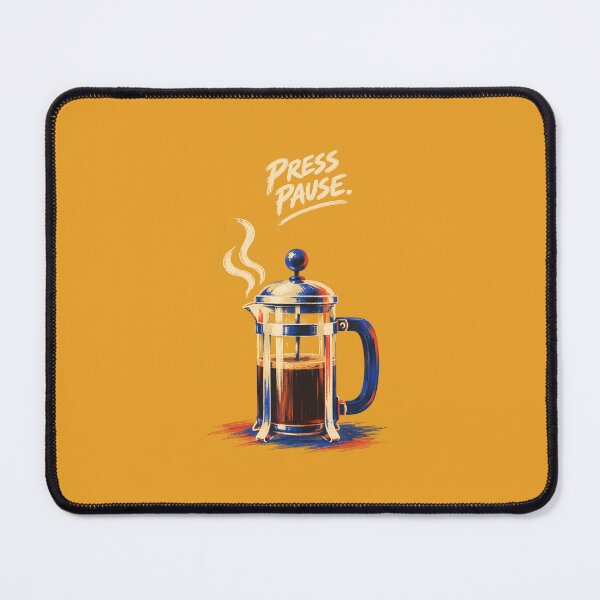 Item preview, Press Pause – Retro French Press Coffee Illustration designed and sold by maeumnote.