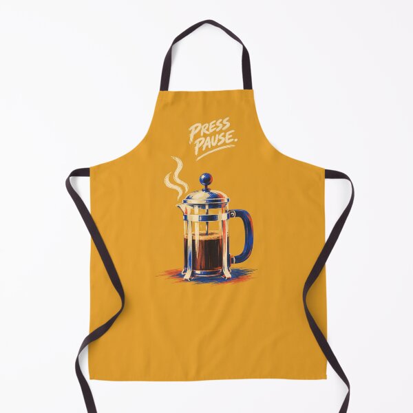 Item preview, Press Pause – Retro French Press Coffee Illustration designed and sold by maeumnote.
