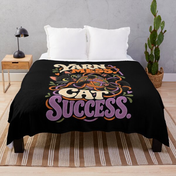 Item preview, Yarn Mess Cat Success - Black Cat Crochet designed and sold by MOTIFOLK.