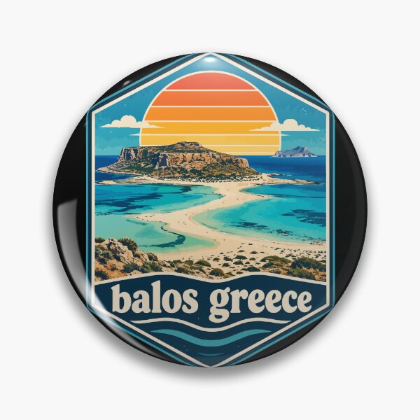 Item preview, Balos Lagoon Crete Greece Retro Vintage Travel designed and sold by TomFrontierArt.