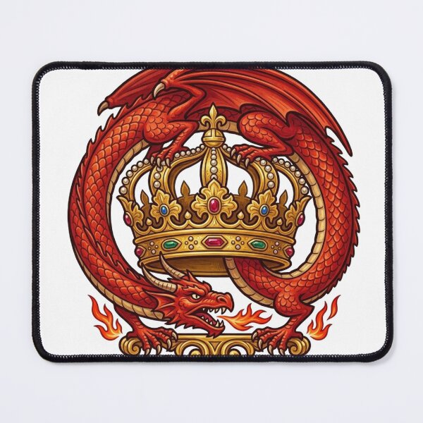 Item preview, Red Dragon Golden Crown Emblem designed and sold by Pandanime.