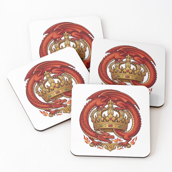 Item preview, Red Dragon Golden Crown Emblem designed and sold by Pandanime.