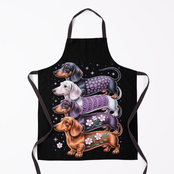 Item preview, Pastel Stack of Dachshund Dogs – Boho Floral Doxie Art designed and sold by jkrphoto.
