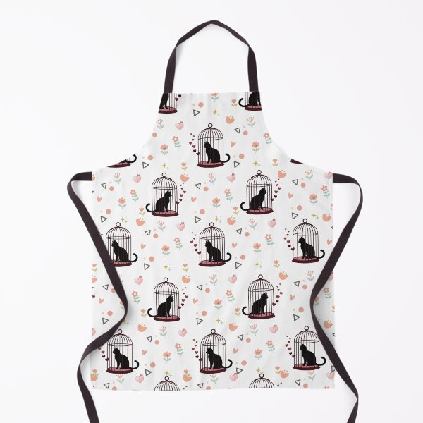 Item preview, Black Cat in Birdcage Seamless Pattern designed and sold by prapapon.