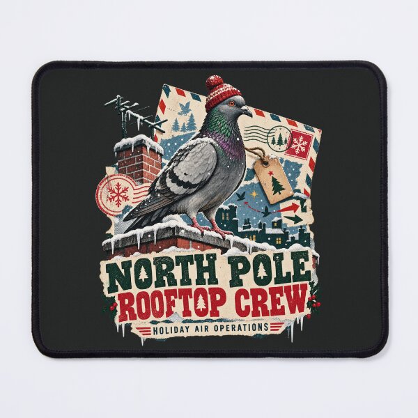 Artikelvorschau, Weihnachtstaube, Nordpol, Dachterrassencrew, Vintage-Postkunst entworfen und verkauft von AmiGraph.