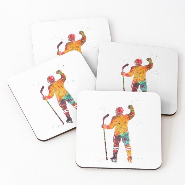 Item preview, Ice Hockey Player Watercolor Art designed and sold by Liededrom..