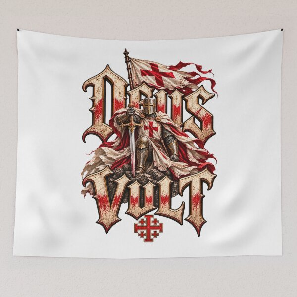 Artikelvorschau, Deus Vult – Kreuzritter mit Jerusalemkreuz entworfen und verkauft von Legacy Apparel Co..