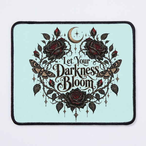 Item preview, Let Your Darkness Bloom – Gothic Black Rose Moth Victorian Botanical Art designed and sold by Sanika arts .