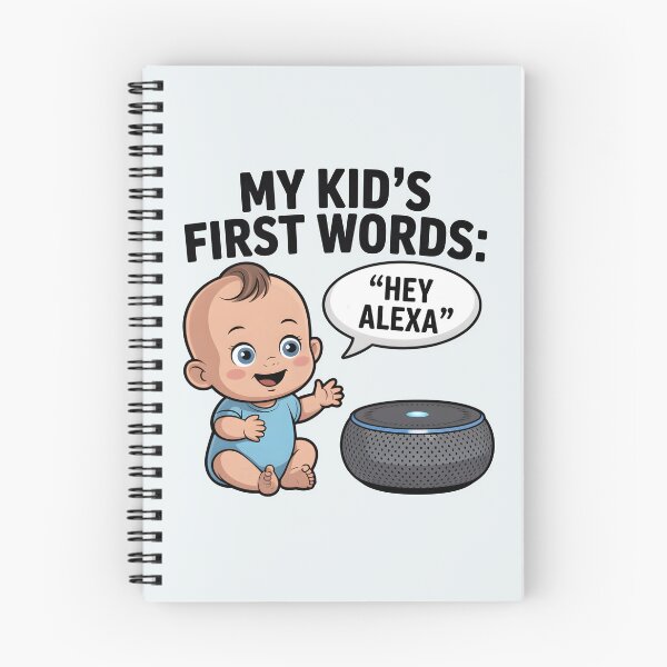 Item preview, My Kid’s First Words: “Hey Alexa” – Funny AI Parenting Humor designed and sold by Jollys-ArtShop.
