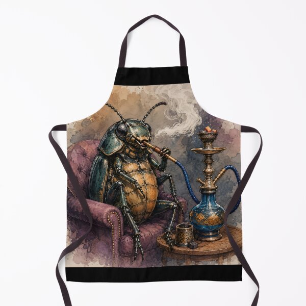 Item preview, un escarabajo fuma una pipa de agua designed and sold by ArcaneVisionArt.