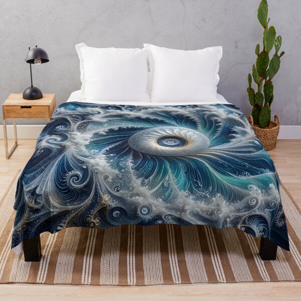 Item preview, Swirling Blue Ocean Vortex Fractal designed and sold by Sybille-Yates.