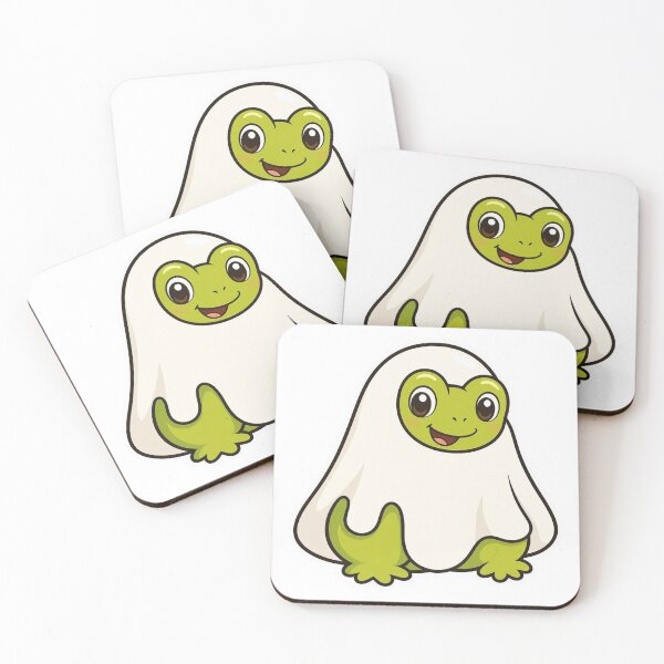 Item preview, Cute Frog Wearing Ghost Costume – Adorable Halloween Animal Character designed and sold by Confuzz1ed.