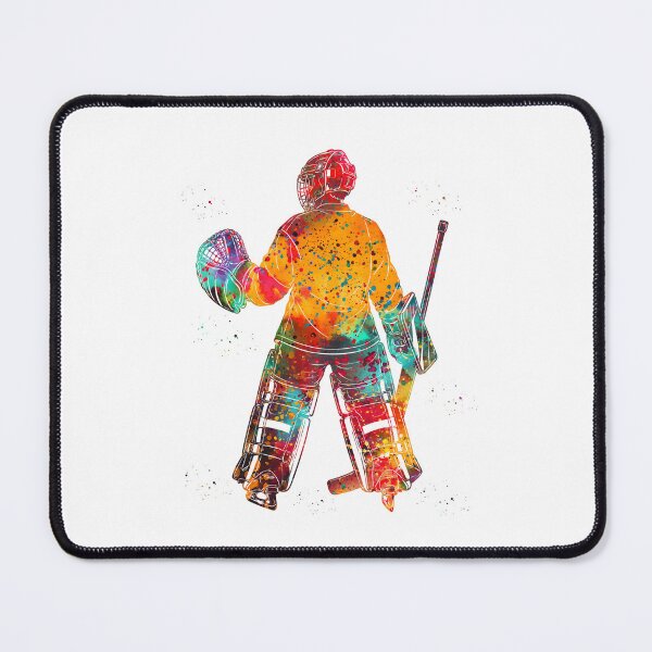 Item preview, Ice Hockey Goalie Watercolor Art designed and sold by Liededrom..
