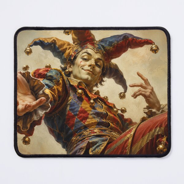 Item preview, jester in a bright costume designed and sold by ArcaneVisionArt.