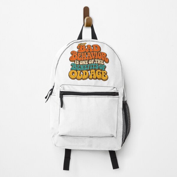 Item preview, BAD BEHAVIOR IS ONE OF THE BENEFITS OF OLD AGE - Retro designed and sold by WheelieGdArt.