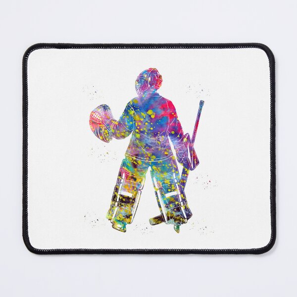 Item preview, Ice Hockey Goalie Watercolor Art designed and sold by Liededrom..